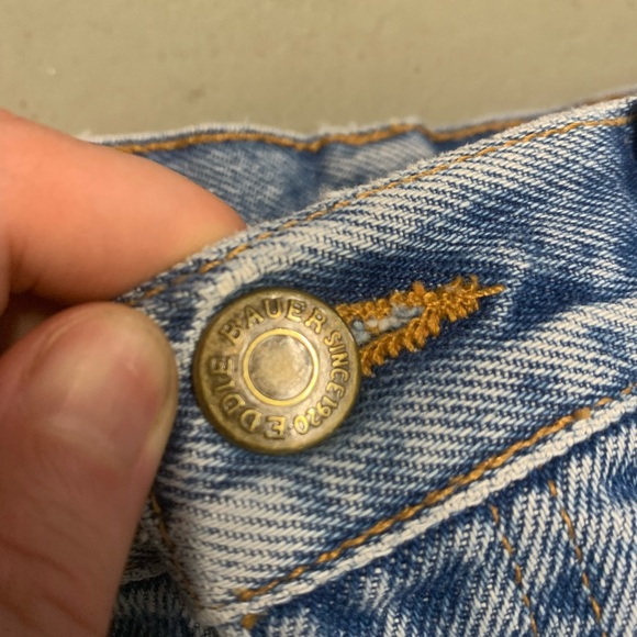 VTG Eddie Bauer Classic Fit Faded Blue Denim Mom Jeans Size 12 - Picture 5 of 12